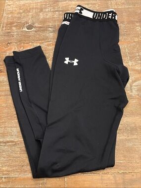 Under Armour Men’s Black Athletic heat gear Compression Leggings Medium